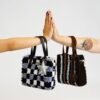Chocolate Pinstripe - Woven Tote Bag Kit