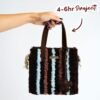 Chocolate Pinstripe - Woven Tote Bag Kit