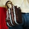 Chocolate Pinstripe - Woven Tote Bag Kit