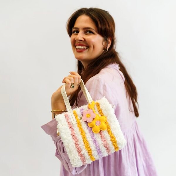 Pastel Pinstripe - Woven Tote Bag Kit