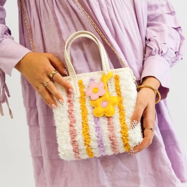 Pastel Pinstripe - Woven Tote Bag Kit