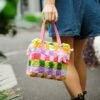 Rainbow Checker - Woven Tote Bag Kit