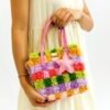 Rainbow Checker - Woven Tote Bag Kit