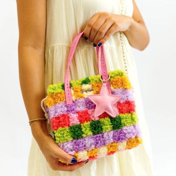 Rainbow Checker - Woven Tote Bag Kit