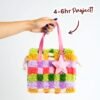 Rainbow Checker - Woven Tote Bag Kit