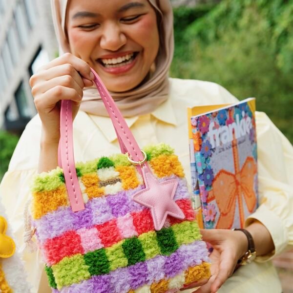 Rainbow Checker - Woven Tote Bag Kit